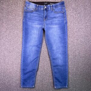 Curve Appeal Jeans Womens 12 High-Rise Skinny Comfort Waist Casual Stretch Chic